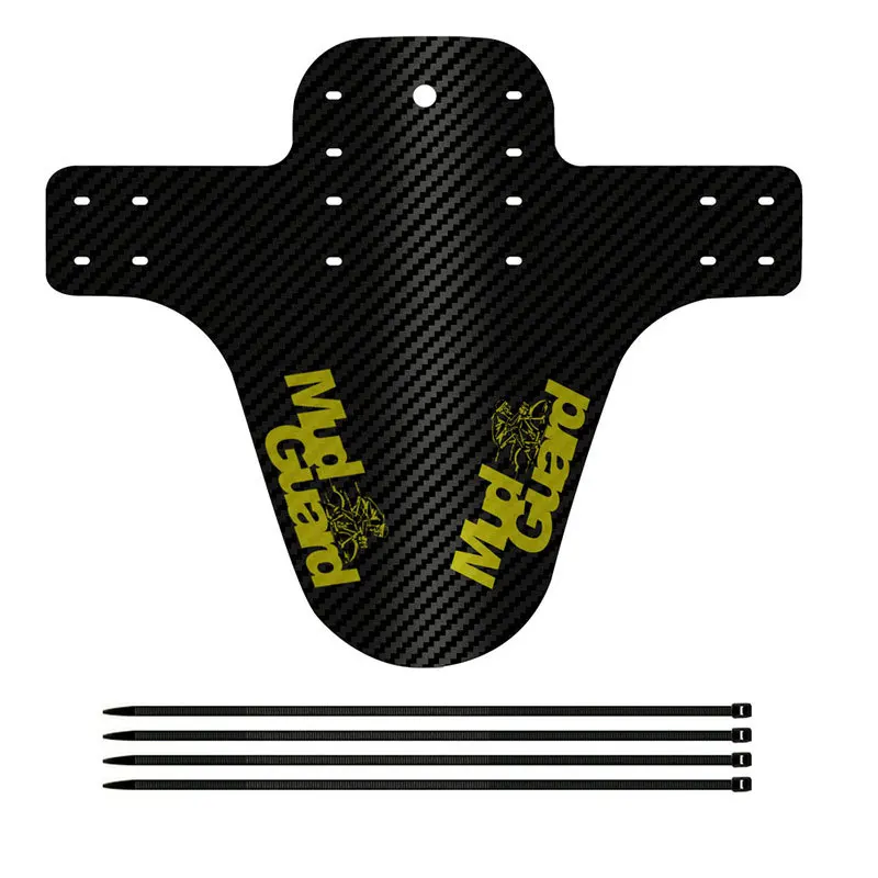 1 шт. аксессуары для горного велосипеда брызговик 3D углеродное волокно саржа Велосипедное крыло для горного велосипеда задние брызговики крылья для шоссейного велосипеда товары - Цвет: yellow