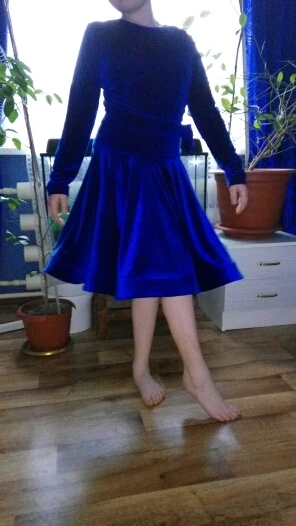 Платье детское бархатное с длинными рукавами для латиноамериканских