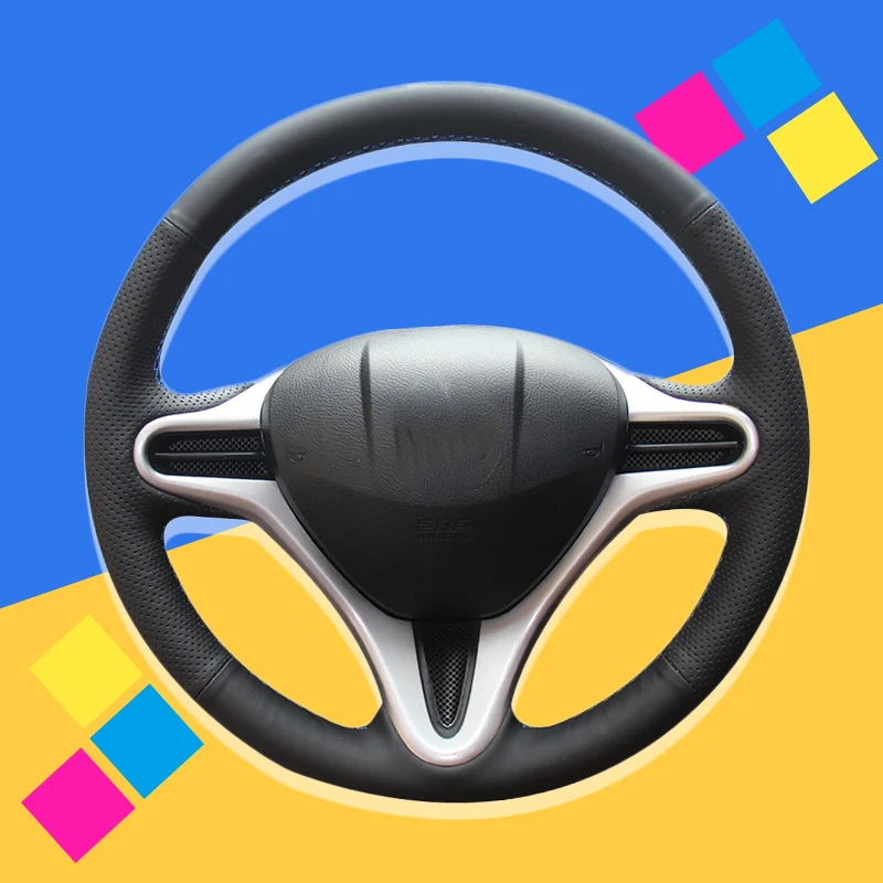 Оплетка автомобильного рулевого колеса для Honda Fit 2009 2013 City Jazz дюймов Чехол 2010 2014