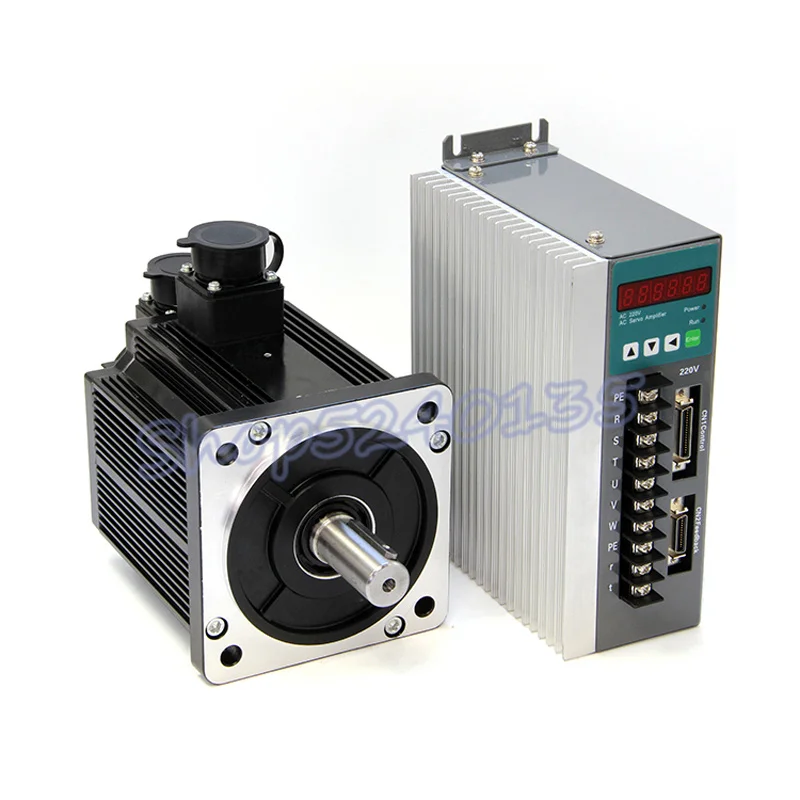 130ST-M04025 220V AC 1KW Servo motor drive set 1000w 4N.M high speed 2500 rpm with 3m cable for CNC router engraving | Обустройство