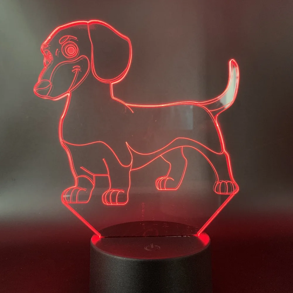 3D Lamp Lovely Dog for Bedroom Decoration Dropship Touch Sensor Color Changing for Children Awesome Gift Led Night Light Lamp