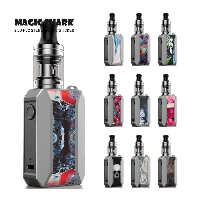 Волшебная Акула мечтательная Медуза Череп Паук женщина кожа Vape ультра тонкий чехол наклейка пленка для Voopoo Drag Baby Trio