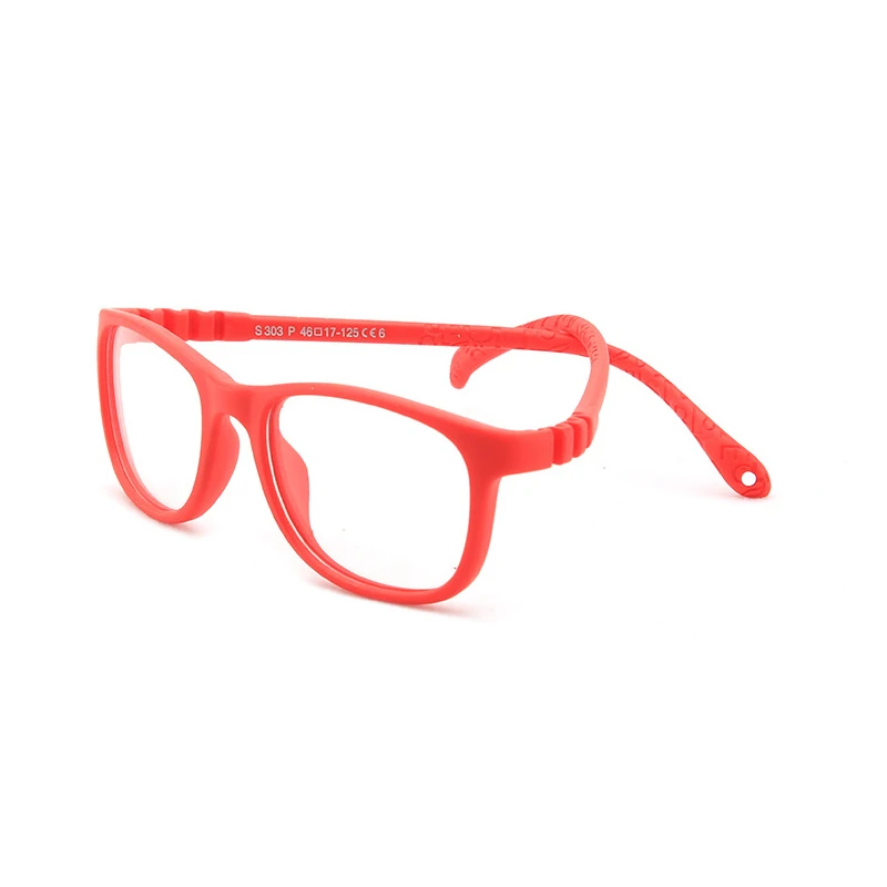 Детские очки Оптические очки Frame ремень TR90 гибкие мальчики девочки размер 46 небьющиеся безопасные спортивные очки Сверхлегкий - Цвет оправы: red