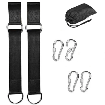 

Tree Swing Straps Hammock Straps (5Ft) - 2 PCS Swing Straps Hanging Kit Camping Hammock Rope Straps Accessories