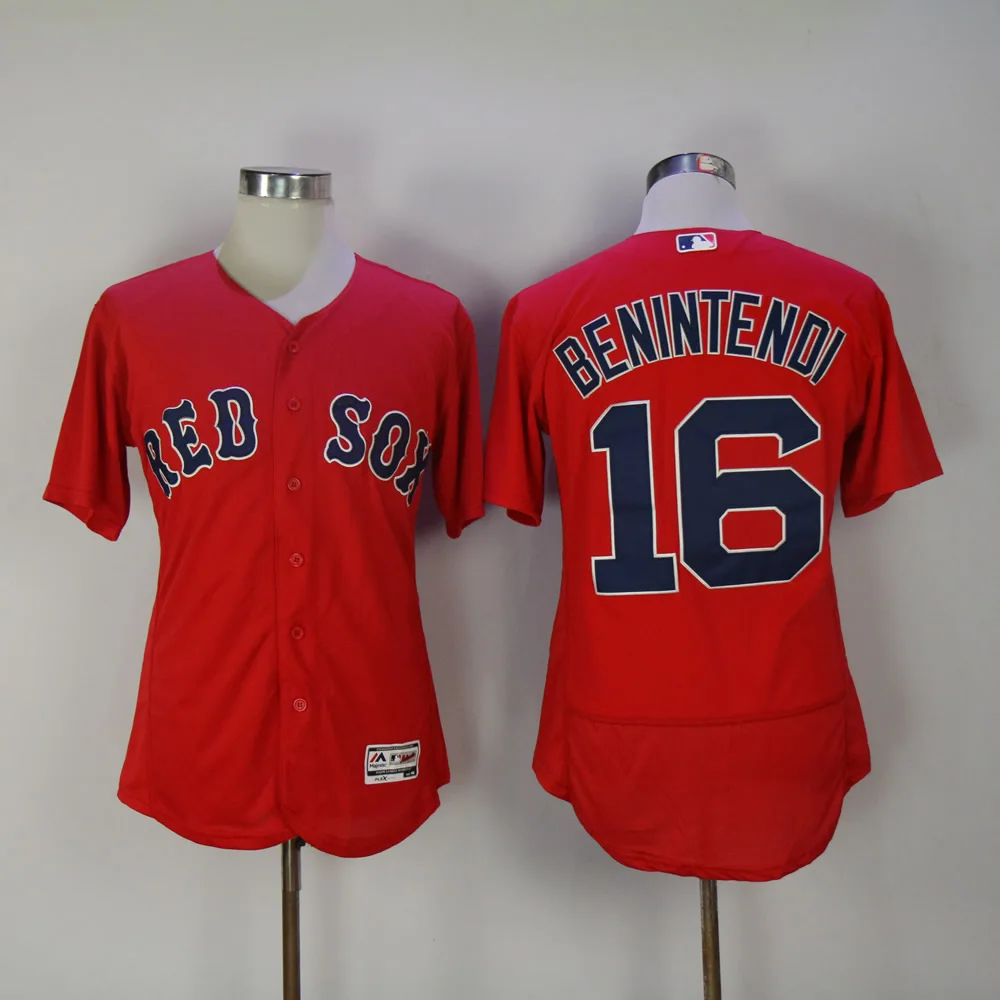 Мужские ботинки Boston Mookie Betts Xander Bogaerts J.D. Martinez Andrew Benintendi Chris Sale Jackie Bradley Flex& Cool Base Jersey - Цвет: Красный