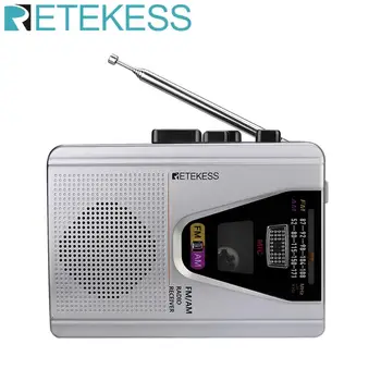 

Retekess TR620 FM/AM Portable Radio with Cassette Playback Voice Recorder and Tape Playback Loop Mode Switch