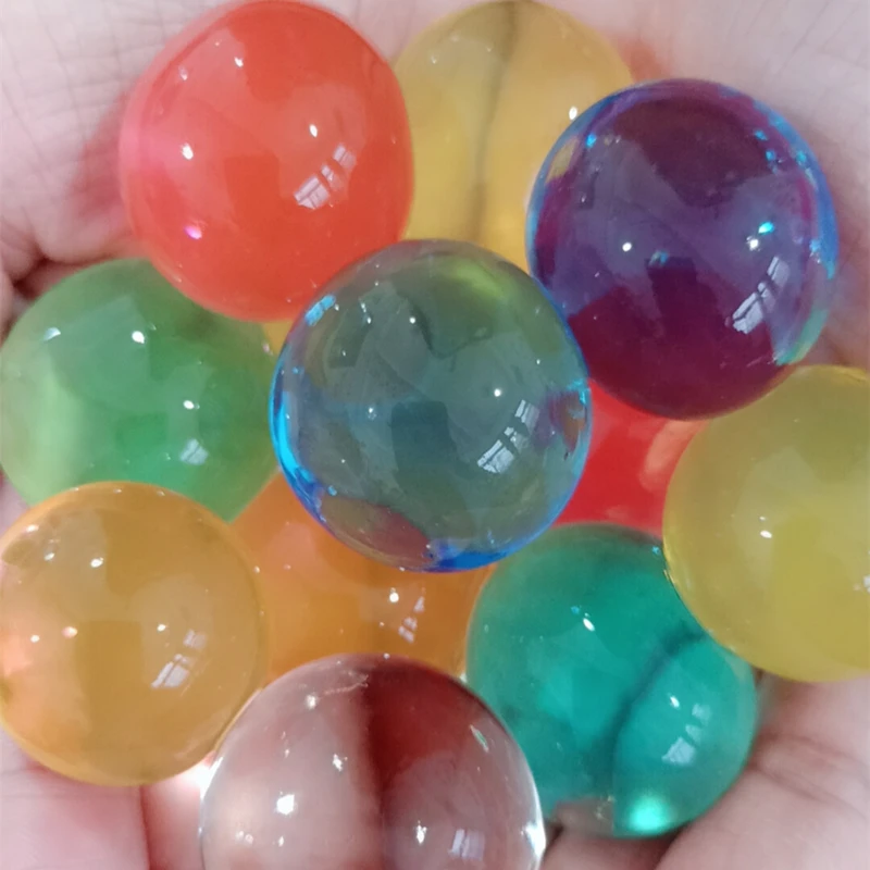 

9pcs Large Hydrogel Pearl Big Crystal Soil Mud Hydrogel Gel Water Beads Mud Grow Ball for Wedding Home Decor Kids Children Toy
