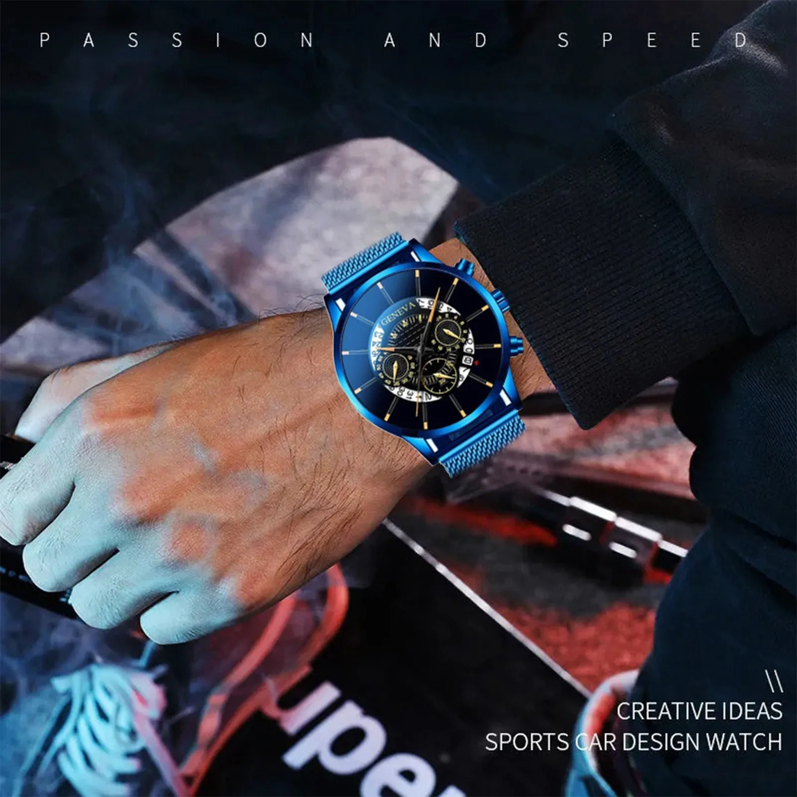 Reloj analógico de acero inoxidable para hombre, nuevo accesorio de pulsera de cuarzo resistente al agua con calendario, complemento Masculino de marca de lujo con diseño informal, perfecto para negocios - Imagen 3
