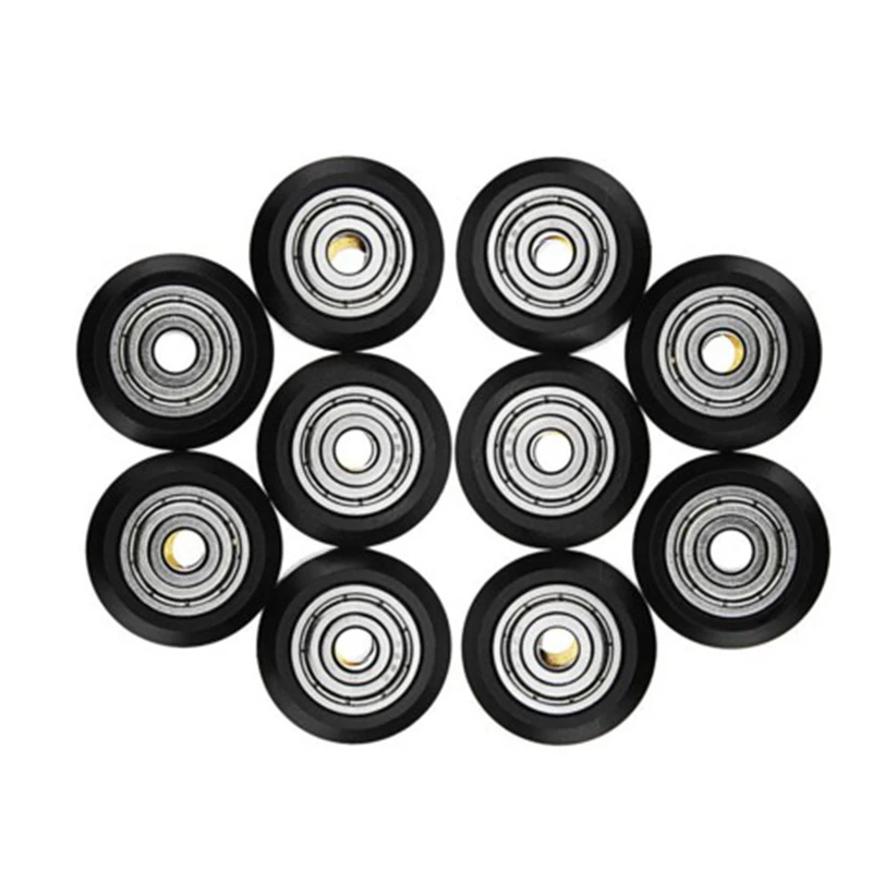 10x колеса POM V-type Groove направляющее колесо линейный+ шарикоподшипник Большой шкив для 3D-принтеров аксессуары OuterxHole диаметр 24x5 мм