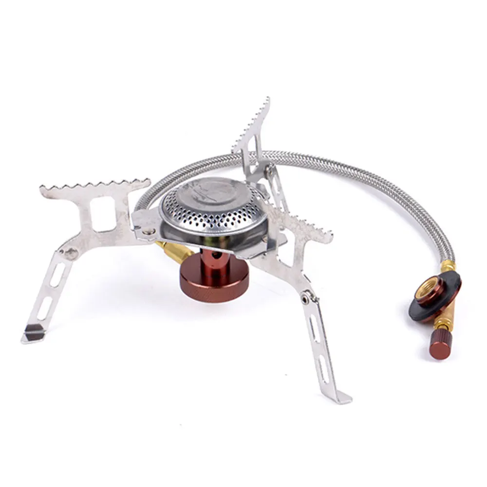 Compact Outdoor Hiking Coal Gas Silver Aluminum Alloy Cook Picnic Camp Backpacking Stove Portable Stove Camping Stove