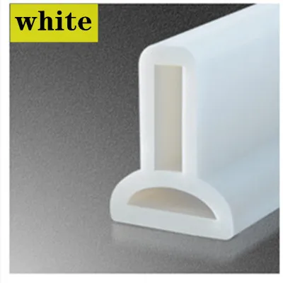 3M Silicone Bathroom Water Stopper Blocker Shower Dam Dry And Wet Separation Flood Barrier Non-slip Door Bottom Sealing Strip white