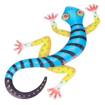 

1Pc Wrought Iron Gecko Wall Decoration Metal Lizard Pendant Ornament Durable Ornament Beautiful Pendant Lizard Wall Gecko