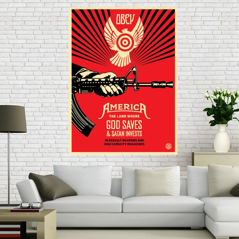 Пользовательские Холст плакат не война Арт плакат печать Shepard Fairey 90x60 см отделочная ткань для дома ткань стены плакат печать шелковая ткань - Цвет: 14