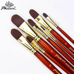 Painting brushes, Phoenix brush set, 10 PCs nylon set, long handle, sharp brush, sizes from 1 to 12.