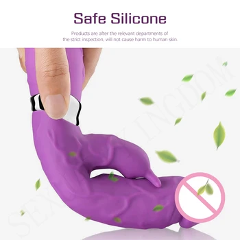 Realistic Dildo Vibrator Dual Motors AV Wand Rabbit Stick G-spot Clitoral Stimulator Female Masturbator Adult Sex Toys for Woman 4