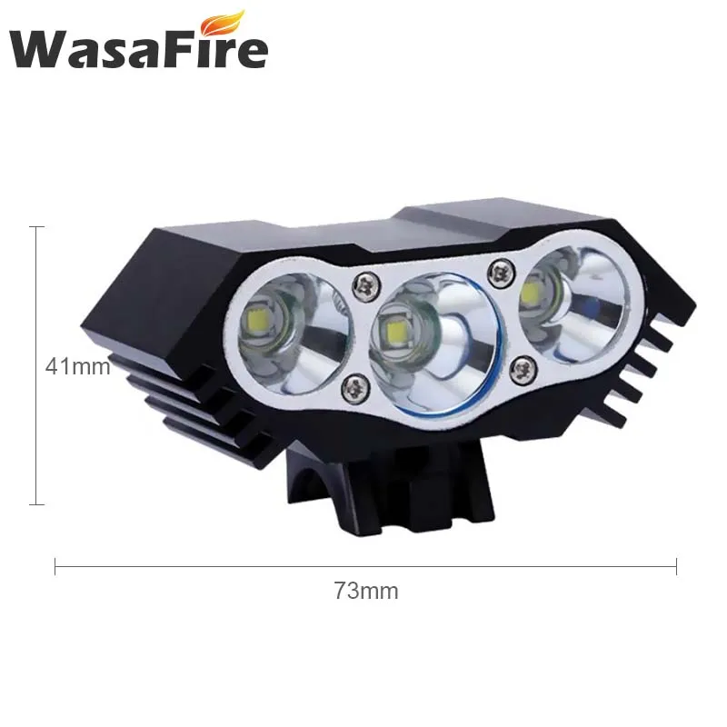 WasaFire 18650 Батарея велосипедная Передняя голова светильник 4 режима 3xT6 светодиодный велосипед светильник Велоспорт вспышки света светильник+ защитное Предупреждение USB хвост светильник