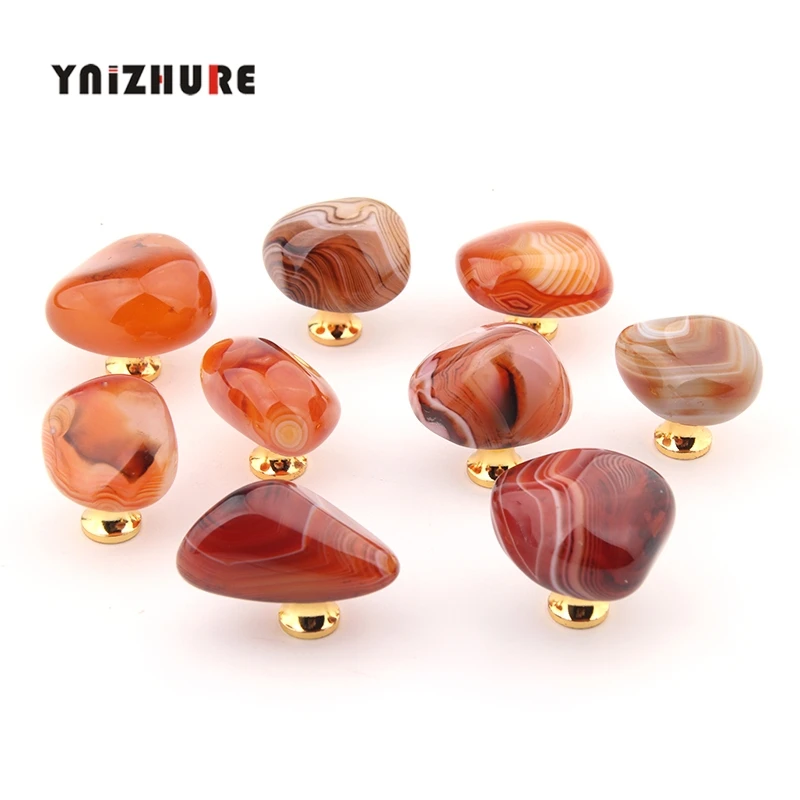 Светильник Кая роскошная ручка из натурального шелка красного агата сердолика