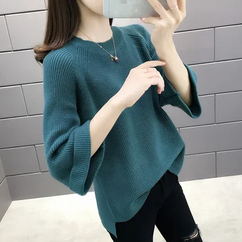 

Autumn 2019 new autumn coat blouse knit bottoming shirt autumn and winter foreign appearance wearing ocean tide
