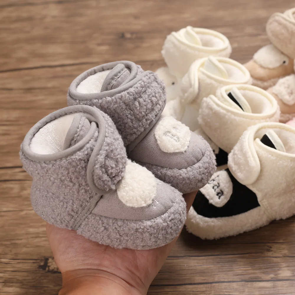 

0-18M Baby Winter Warm First Walkers Cotton Baby Shoes Cute Infant Baby boys girls shoes soft sole indoor shoes