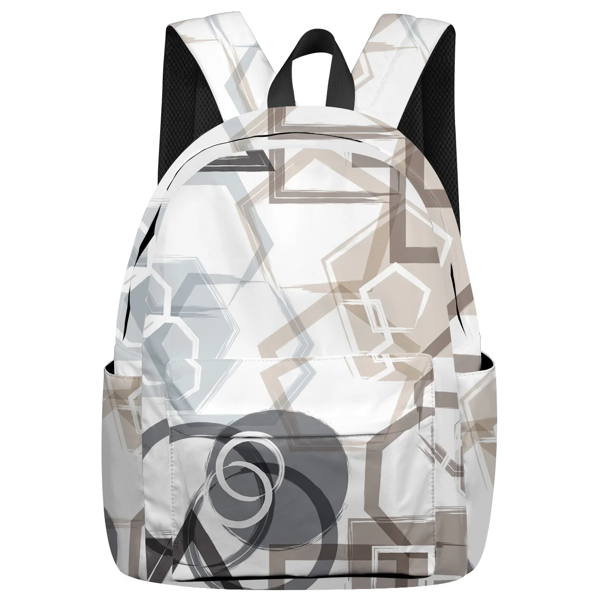 

WHEREISART Geometric Abstraction Backpacks Night Light Reflective Soft And Comfortable Outdoor Activities Computer Backpack
