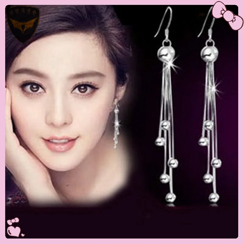 Explosion Silver Pure Beads женские серьги Элегантные Очаровательные модные корейские Ретро