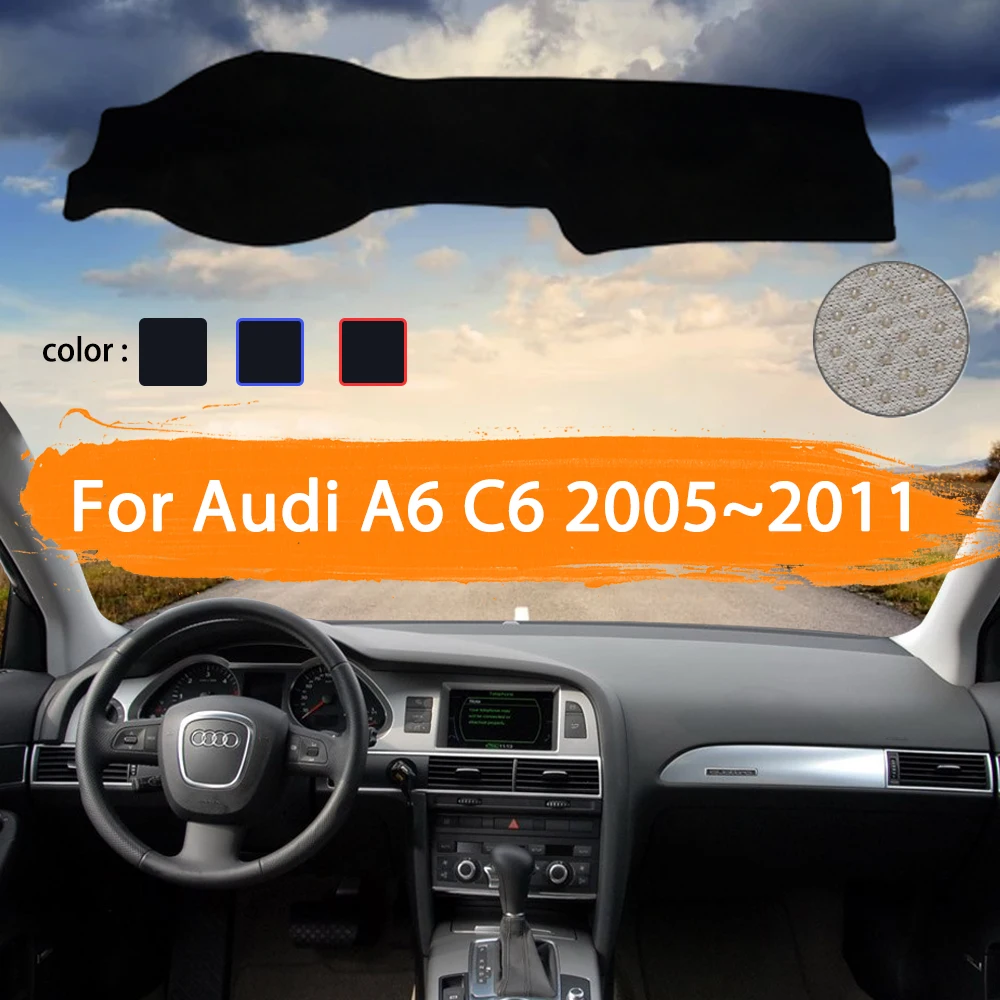 Car Dashboard Carpet Cover For Audi A6 C6 20052011 4F Dash Mat Cape