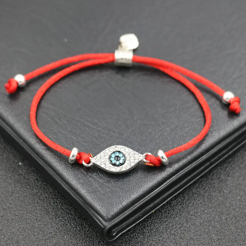 Ручной работы блестящее циркониевое сглаза браслет модный набор с голубыми