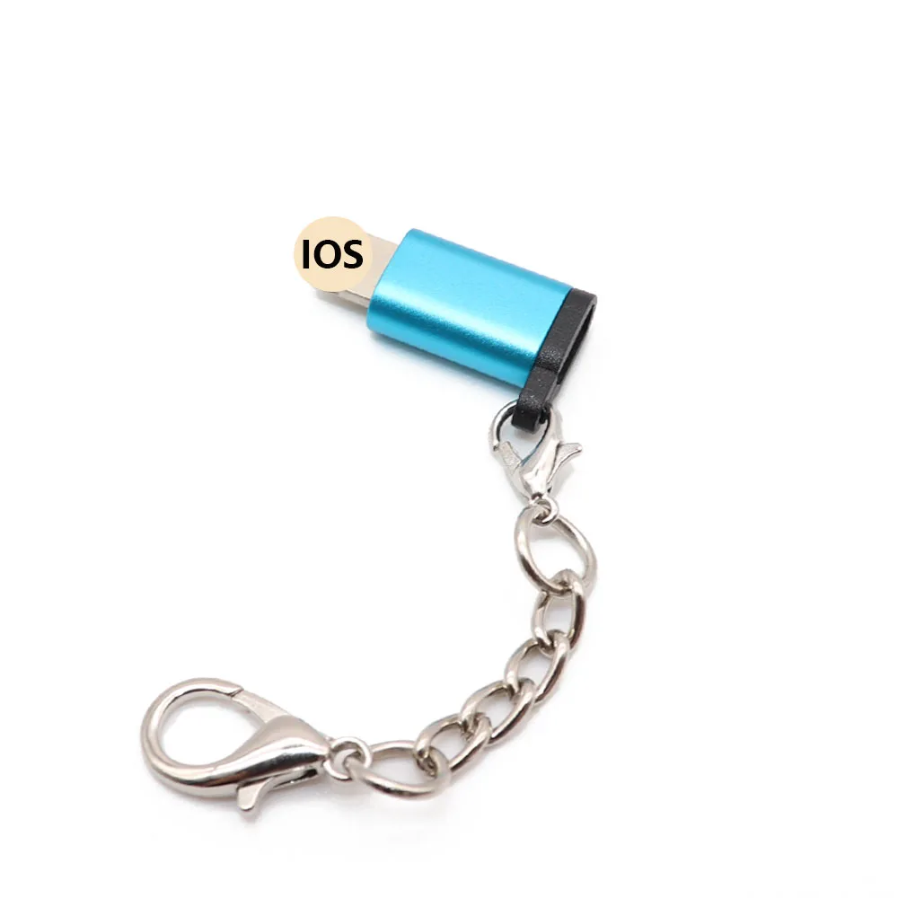 F Адаптер Micro USB для освещения 8Pin для адаптер Apple с брелоком для IPhone X XS XR 6 7Plus синхронизация зарядное устройство OTG конвертер - Цвет: F