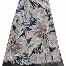 GLace 1Y/Lot Высокое качество Африканский блёстки швейная ткань для свадебного платья органза французская сетка TX1488