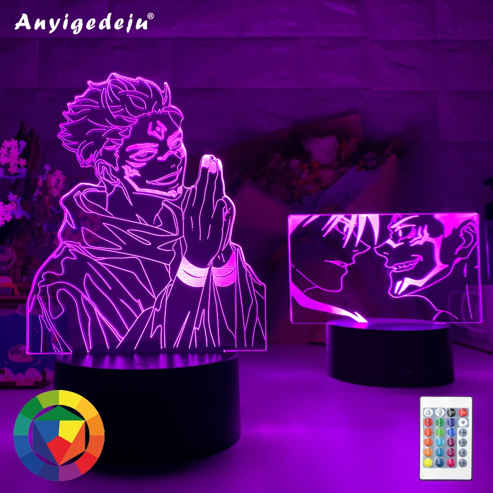 

3D Night Light Anime Lamp Jujutsu Kaisen Gojo Satoru Figure for Kids Bedroom Decor Nightlight Manga Cool Gift Child Table Lamps