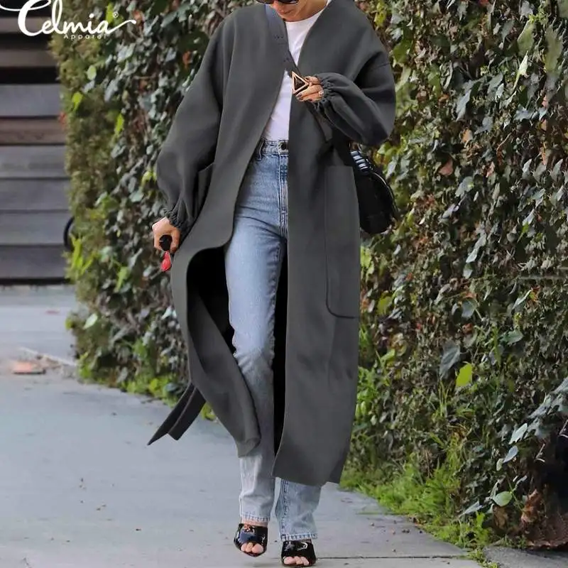 Women's Korean Style Wool Blends Coat Winter Long
