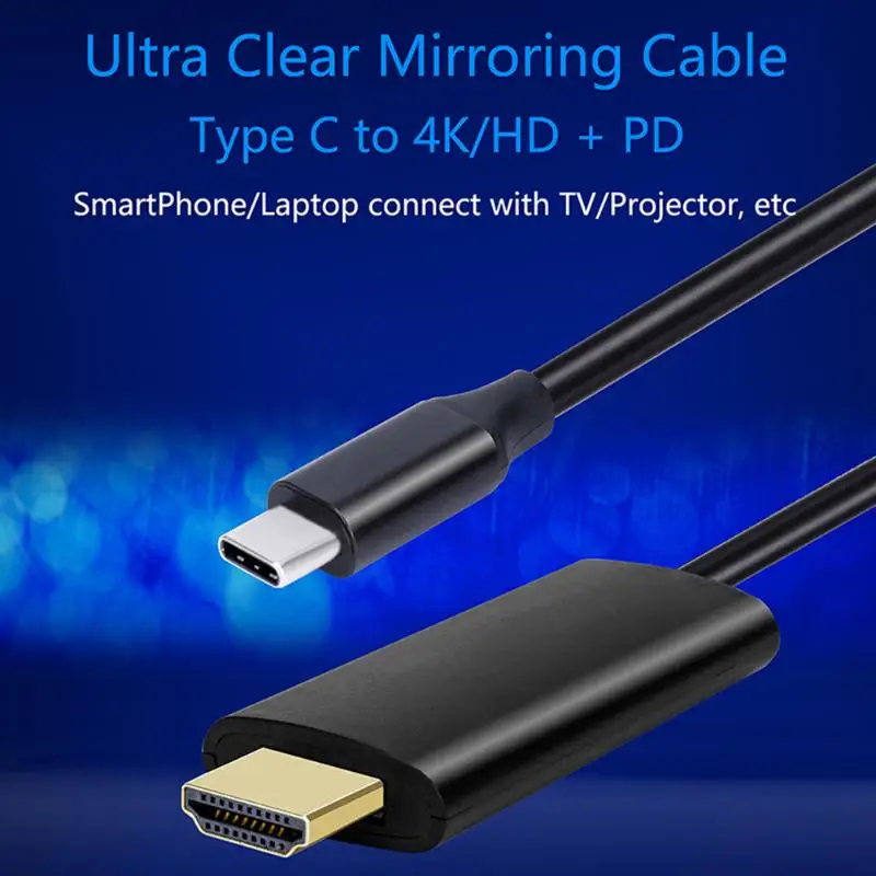 ALLOYSEED T8 type-C USB-C к HDMI HDTV 4 к 60 Гц Кабель-адаптер PD+ QC провод для быстрого заряда поддержка дропшиппинг