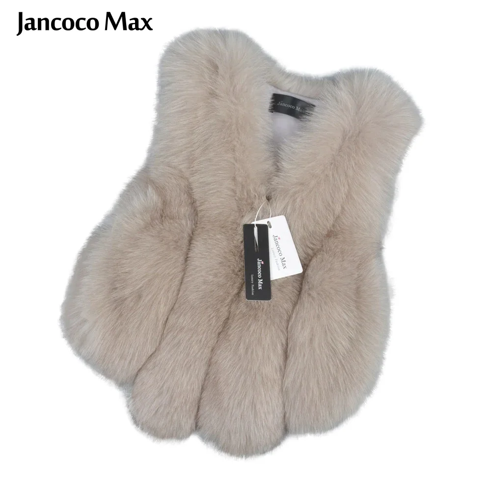 Jancoco Max Новинка весны из натурального меха лисы жилет жилеты лисьего женская