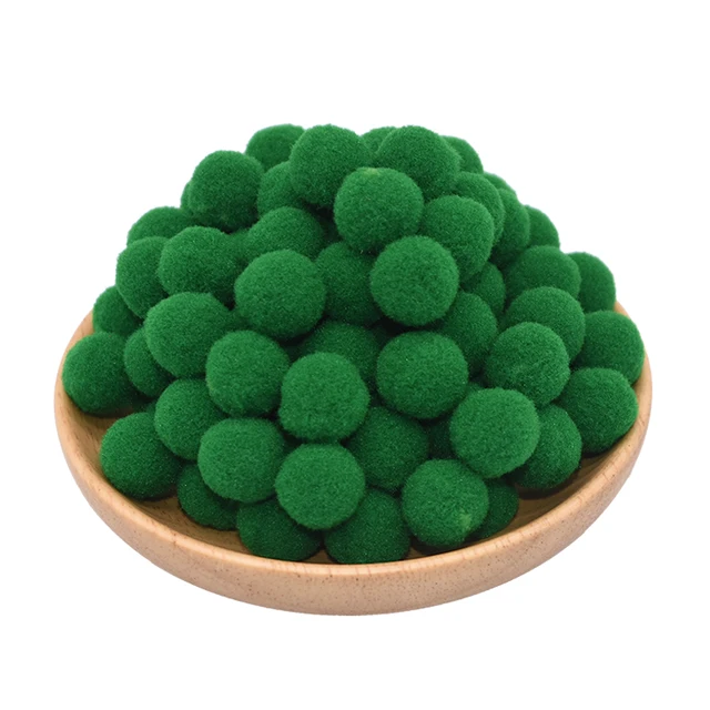 100pcs 15/20/25mm Fluffy Soft Pompom Ball DIY Handmade Kid Toy Doll Garment Sewing Material Color Pom Poms Decor Supplies Crafts B13