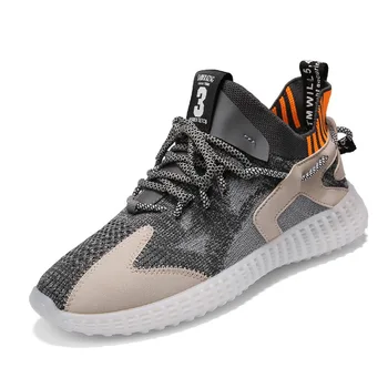 

2020 Woven Trendy Men's Shoes Sneaker Breathable Mesh Sports Casual Men's Shoes