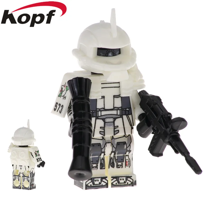 

Single Sale Mobile Suit MS-06R-1A White Wolf Tiger Zagu MS-05K Building Blocks Action Fiugres Children Gift Toys Model PG2012