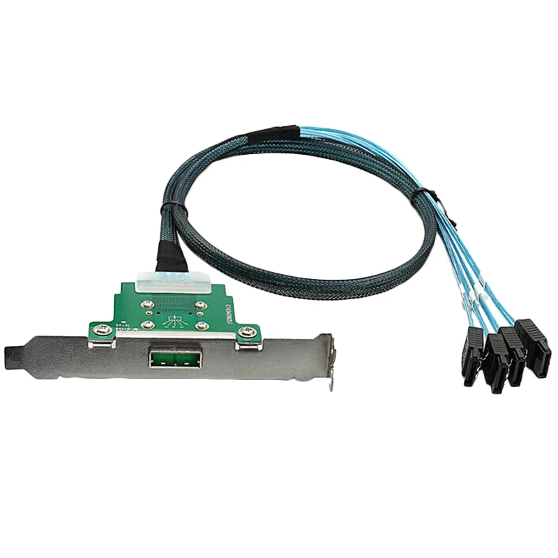Мини Sas26 до 4* Sata Сервер синхронизации данных кабель передачи данных Sata обратный 0,5 м
