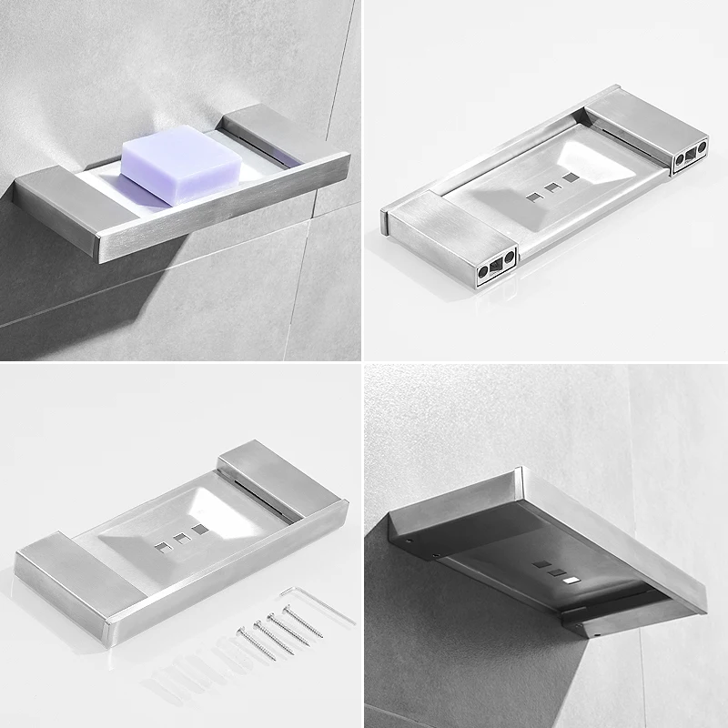 Bathroom Towel Holder Stainless Steel Towel Rack Hanging Holder Towel Bar Clothes Coat Hook Toilet Paper Holder Shower Soap Dish