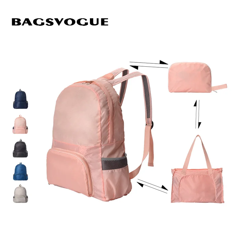 

BAGSVOGUE Outdoor Waterproof Travel Kawaii Backpack Mini Folding School Bags for Teenage Girls Backpack Women