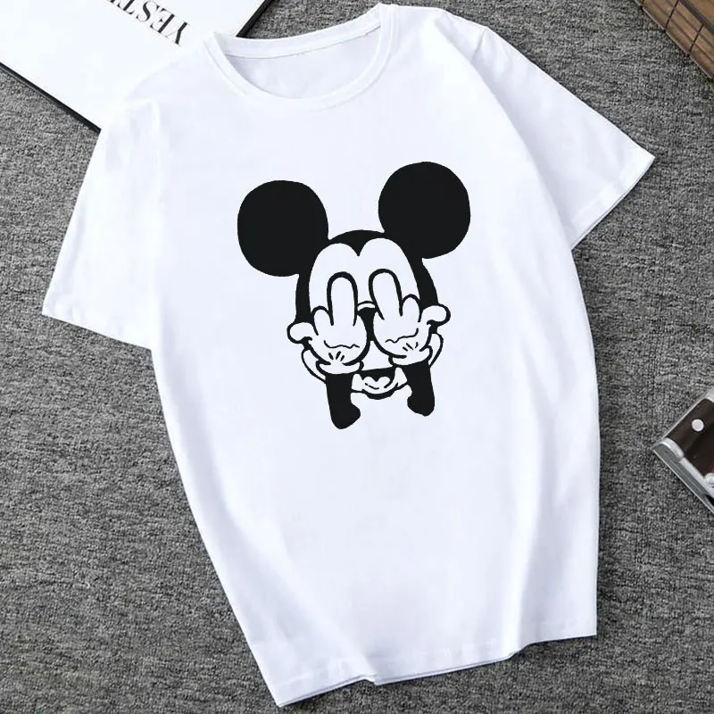 

Harajuku Kawaii Summer Anime Cartoon Aesthetic Cute Mouse Print Graphic Tees Women Casual Funny T-shirt Women Street Wear Tops