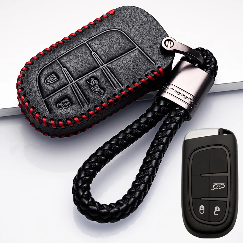 Car Key Cover Case Key Chain Key Chain Protector For Jeep Grand Cherokee Chrysler 300C Renegade Fiat Freemont 2018