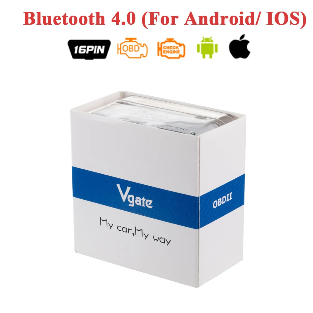 Bluetooth 4.0 Vgate iCar Pro ELM 327 OBD2 сканер Bluetooth 4,0 wifi для Android/IOS OBD Автомобильный диагностический инструмент V2.1 iCar Pro считыватель кодов - Цвет: Bluetooth 4.0