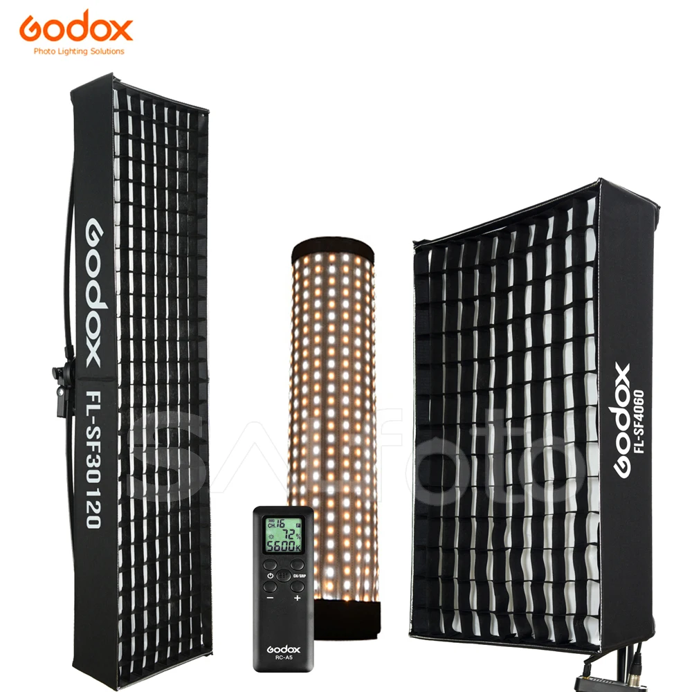 

Godox FL60/FL100/FL150R/FL150S Flexible LED Light Honeycomb Grid Softbox Rollable Cloth Lamp 150W/100W/60W Video Fill Lighting