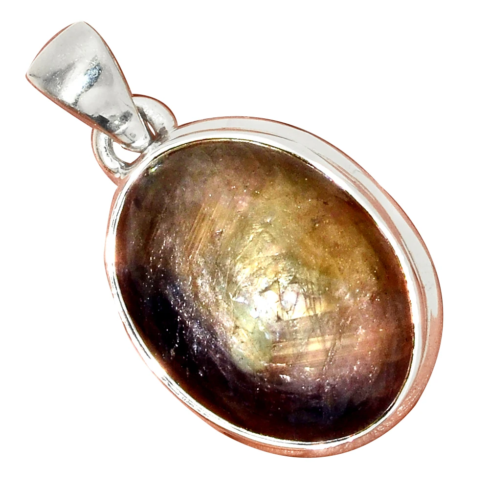 NATURAL SAPPHIRE CAB Pendant 925 Sterling Silver Total Length : 31.7 mm AP7138 | Украшения и аксессуары