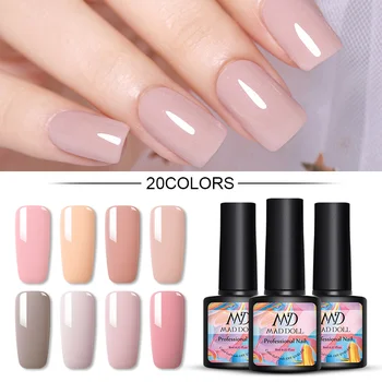 

MAD DOLL Solid-color Gel Nail Polish 8ml Soak Off UV Gel Polish Varnish One-shot Nail Color Nail Art Gel Lacque Manicur
