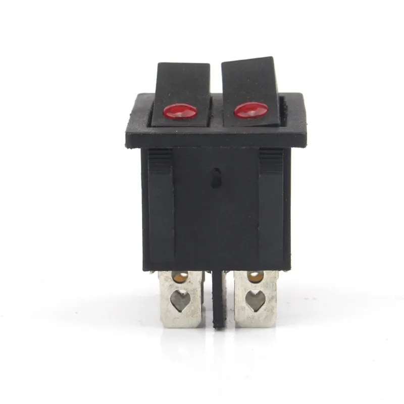 KCD8-201 6 контактов вкл/выкл 31 5*26 мм 15A 20A / 125V/250V двойной кошачий глаз выключатель