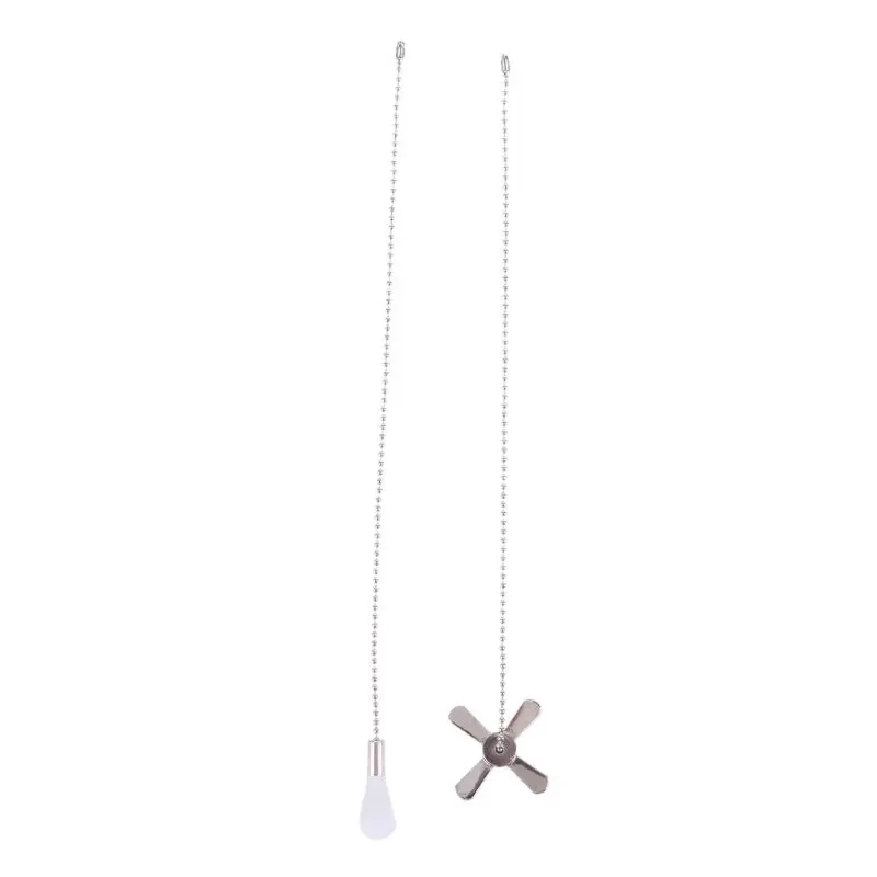 

2pcs/set Beaded Ball Pull Chain Decorative Bulb Fan Shaped Pendants for Ceiling Fan Light Desk Lamp 40JE
