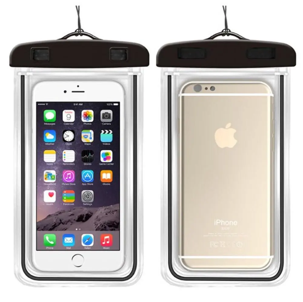 

Manufacturers Wholesale Night Light Waterproof Cellphone Bag Outdoor Sports Swimming PVC Transparent Touch Screen Night Light Wa