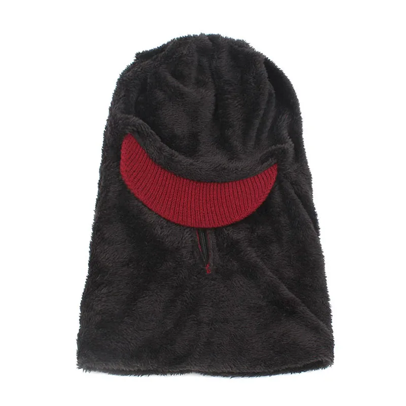 Новинка, мужские зимние шапочки Skullies, шерстяная вязанная шапка, маска, плюшевый Карманный головной убор, Толстая теплая зимняя шапка Unsex, модная шапка