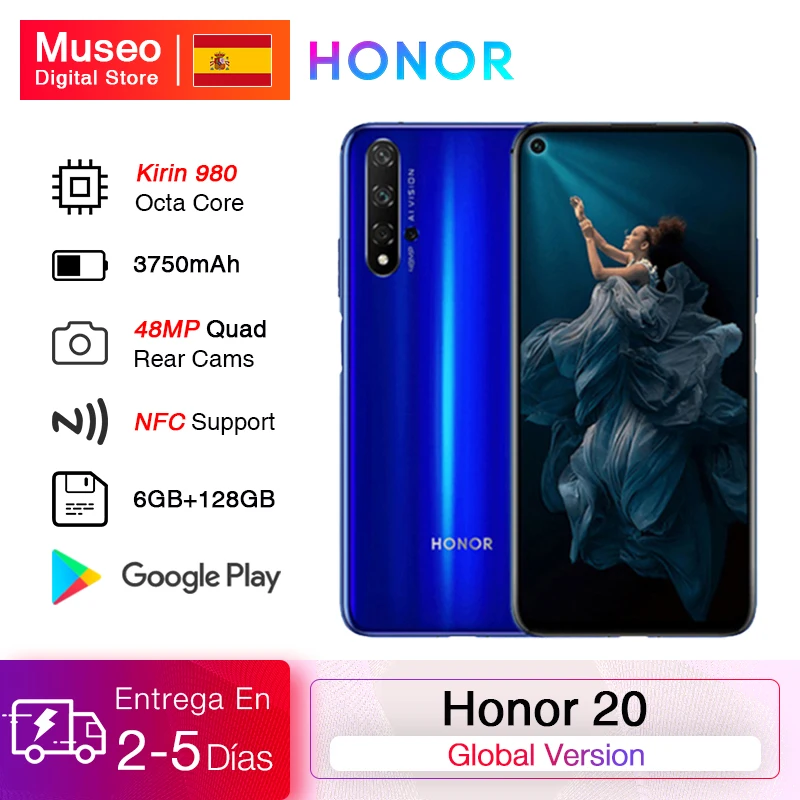 Глобальная версия Honor 20 смартфон 6G128G Kirin 980 Восьмиядерный 6 26 '❈MP четыре